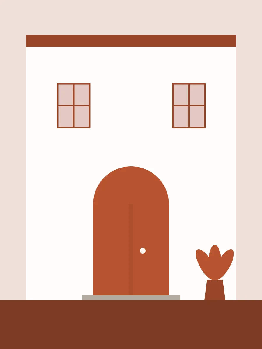 Our front door on Wickham Street