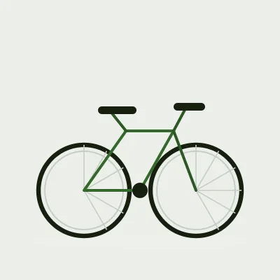 A bicycle seen from the side