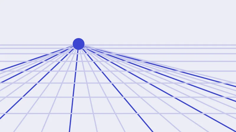 Lines radiating from a single point, like a floor seen in perspective