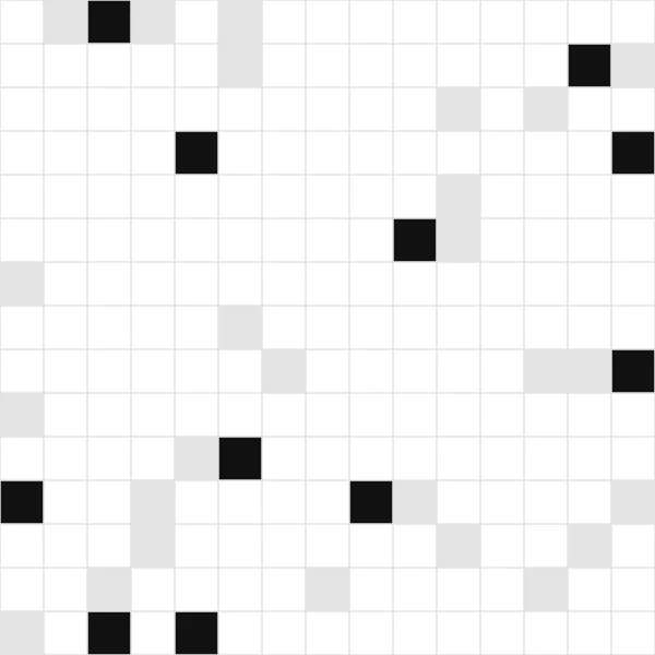 A fine grid with a few cells filled in black